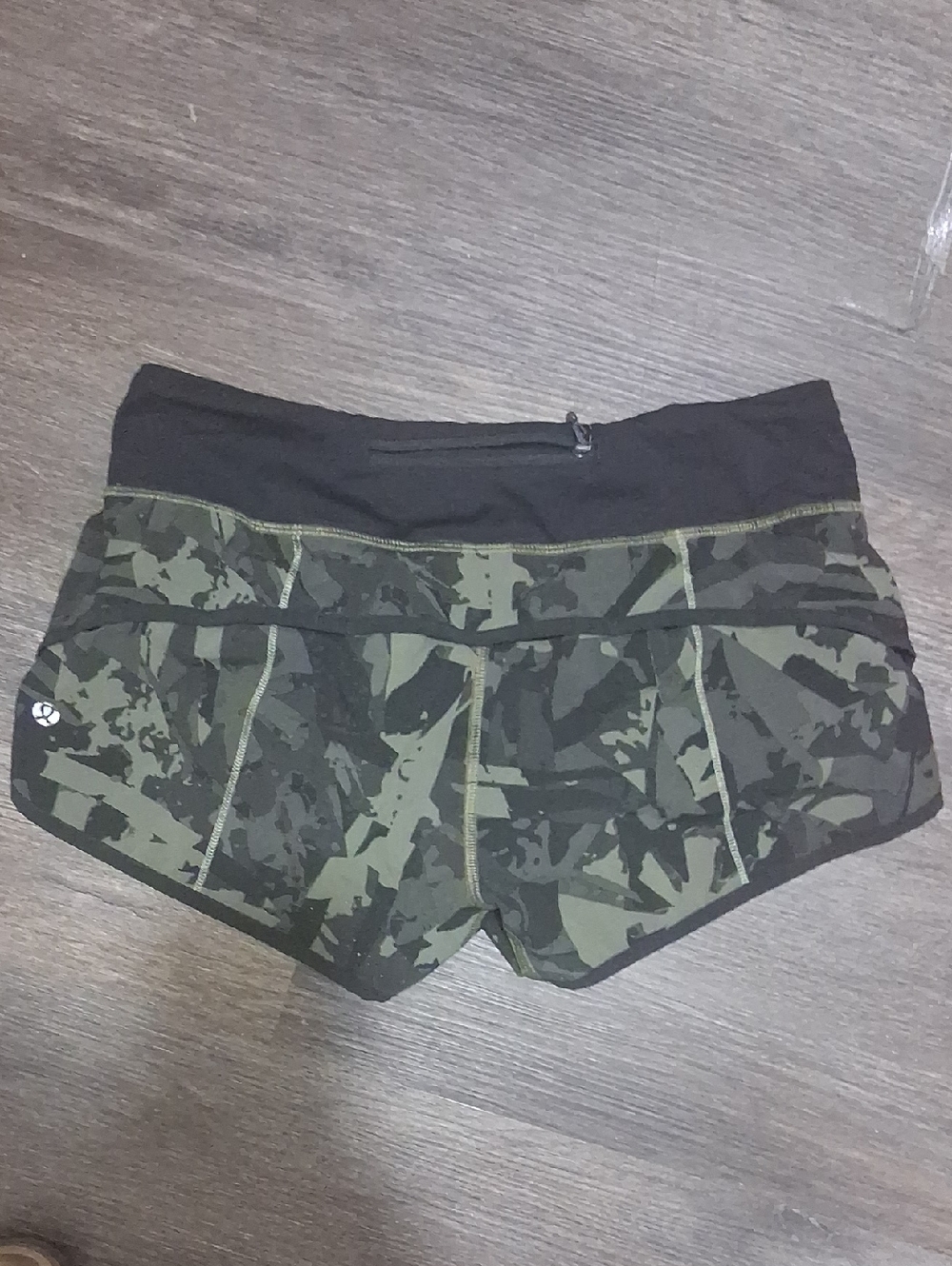 lululemon athletica Olive Green Camo Women's Athletic Shorts